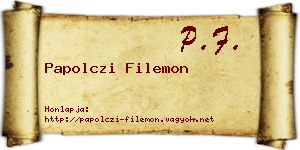 Papolczi Filemon névjegykártya